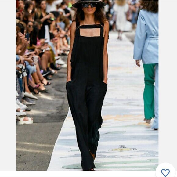 NWT Cynthia Rowley Devin Black Jumpsuit Overalls - Picture 2 of 6